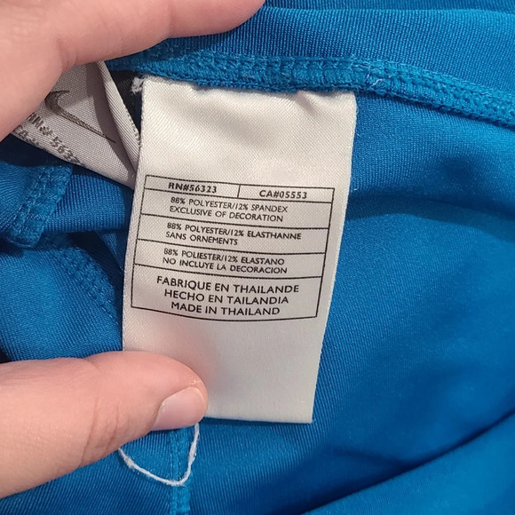 Nike Women's Vintage Dri-Fit Straight Leg Yoga Pants Small Turquoise Light Flaws - Picture 5 of 11